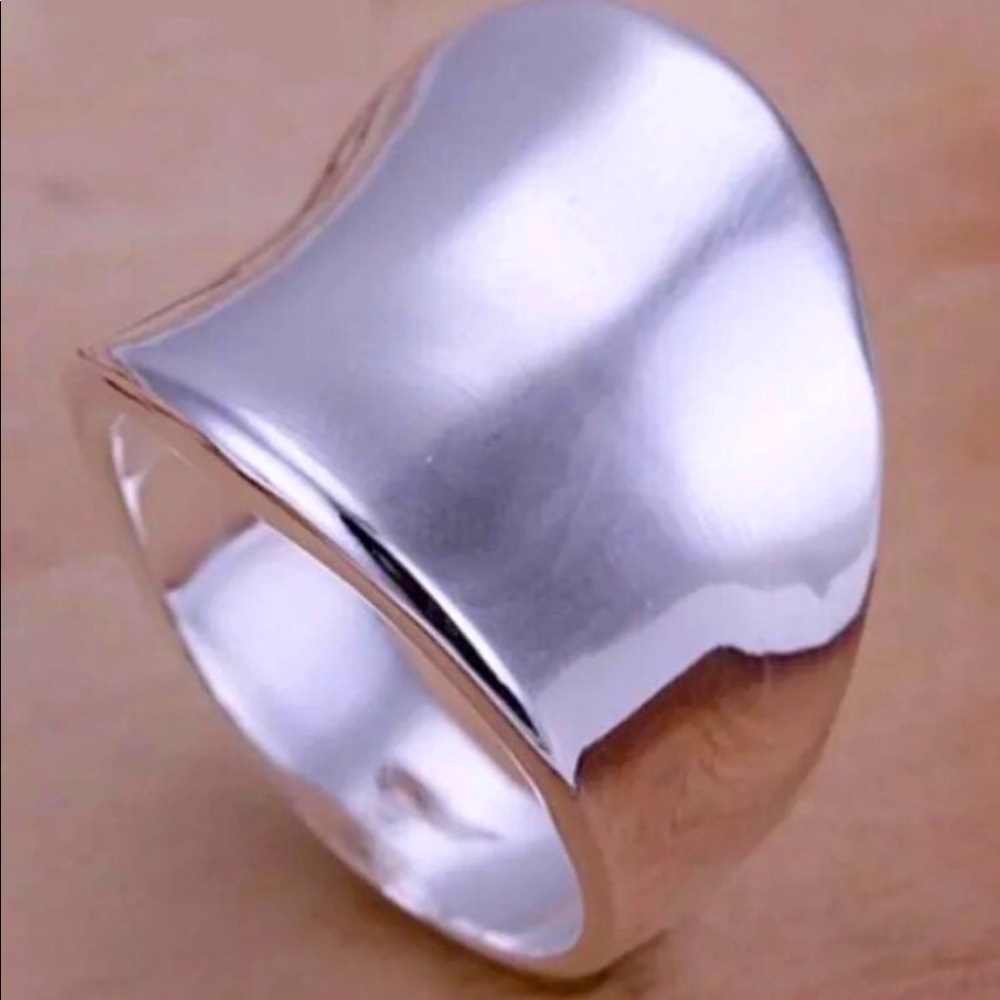 NEW 925 Sterling Silver Wide Band Ring Size 7